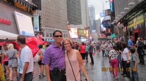 Mom and Dad  in the city